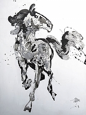 Long Shan, Cheval Pur Sang - Peintures